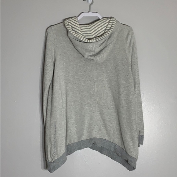 Calvin Klein Performance Burn Out Zip Up Hoodie Sweatshirt small grey - Picture 2 of 8